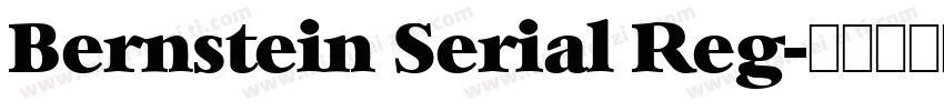 Bernstein Serial Reg字体转换